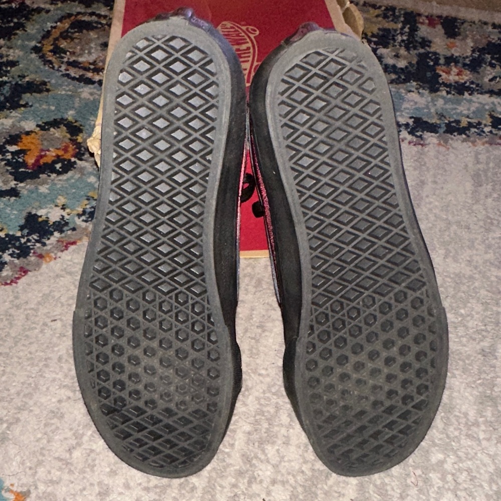Vans Women's Burgundy and Black High-Top Sneakers - Picture 3 of 8